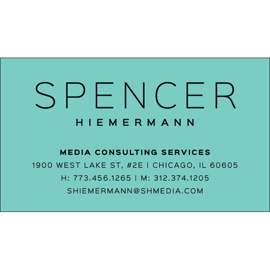 Spencer Business Cards - Raised Ink